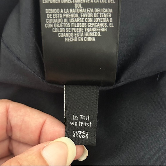 Ted Baker London Navy Blue Sleeveless Kezzia Keyhole Midi Sheath Dress 2 US 6 - Picture 12 of 12